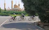 مسابقات دوچرخه سواری بانوان در حرم مطهر امام خمینی(ره)