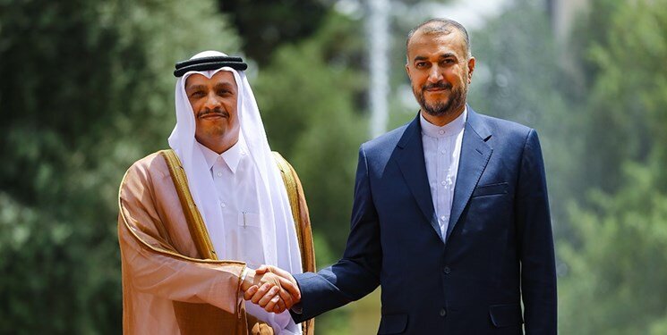 دیدار امیرعبداللهیان با امیر قطر، نخست‌وزیر و وزیر خارجه قطر